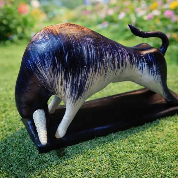 Abstract Bull Figurine